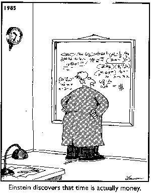 Larson: 'Einstein discovers that time is actually money'