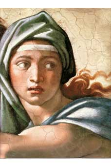 Michelangelo: 'La sibilla delfica' (detail)
